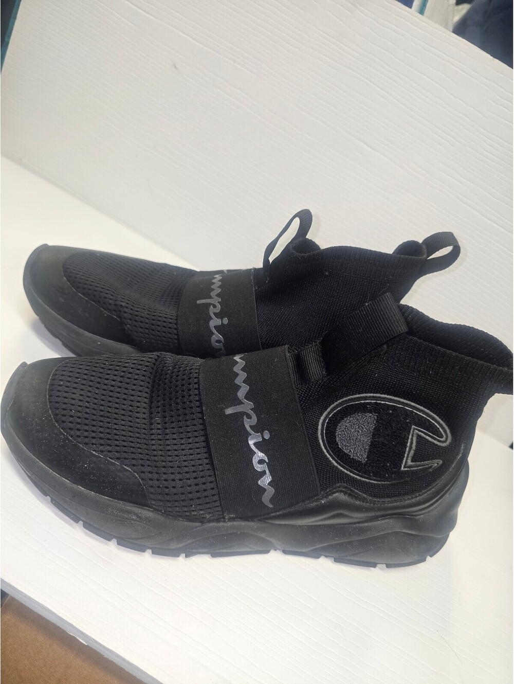 Champion Rally Pro Mens Size 10 Black High Top Sock Sneakers CPS10066M